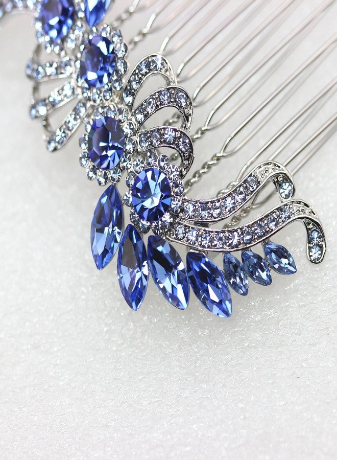 Faship Blue Crystal Hair Comb - Image 5