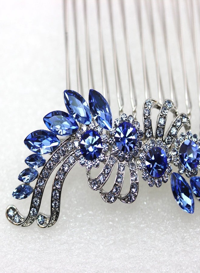 Faship Blue Crystal Hair Comb - Image 4
