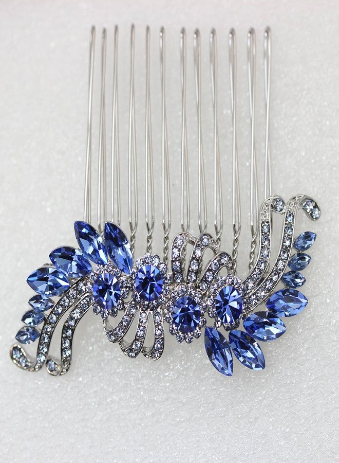 Faship Blue Crystal Hair Comb - Image 3
