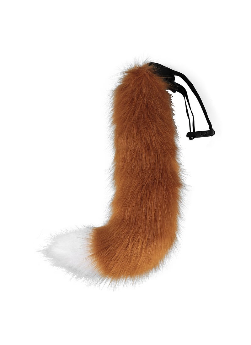 Generic - Halloween Cosplay Fox Tail Plush Costume PropBrown White Brown White - Image 1
