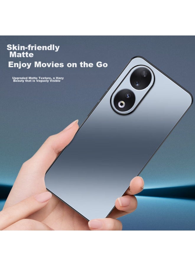 Shangsu Compatible With Honor 90 Phone Case, Huawei 90 Protective Cover, Ag Frosted Full Coverage, Real Machine Feel, Simple Business Luxury Style, Shockproof, Anti-Fingerprint, For Women And Men, Sapphire Blue - Image 3