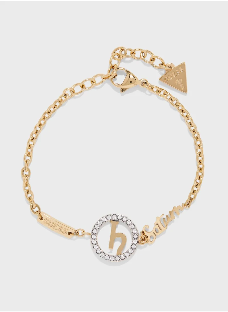 GUESS Saturn Chain Detailed Bracelet