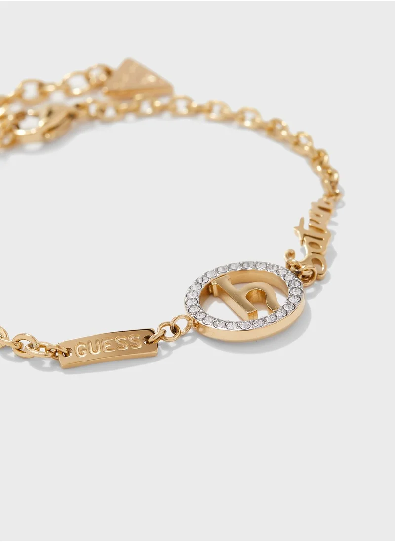 GUESS Saturn Chain Detailed Bracelet