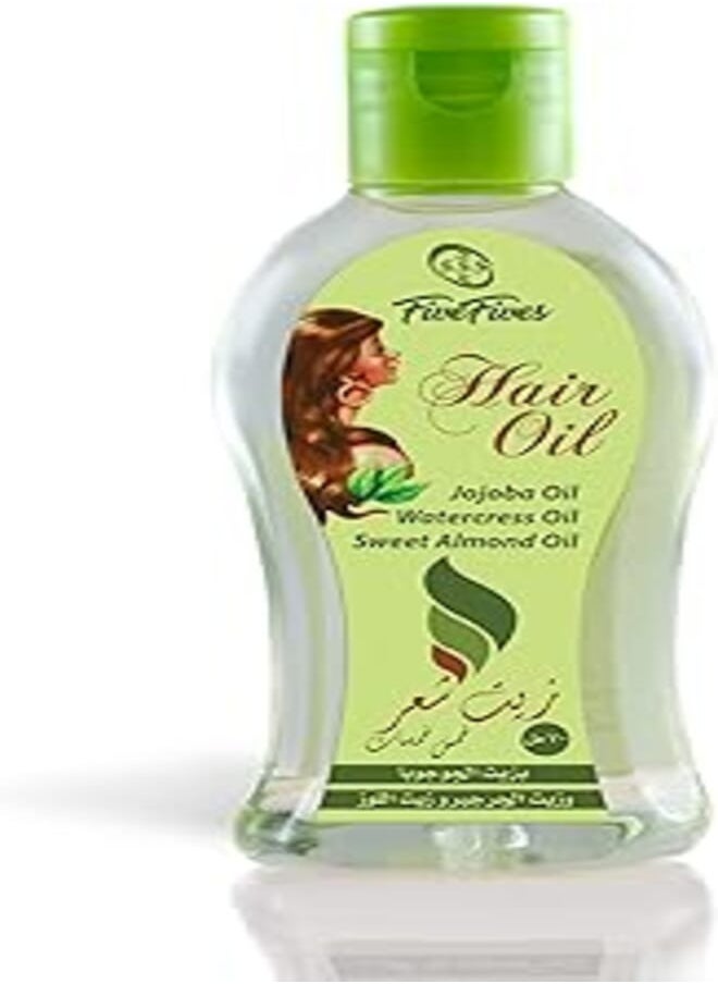 Five Fives Five fives hair oil with jojoba, almond & watercress oils- 70 ml 