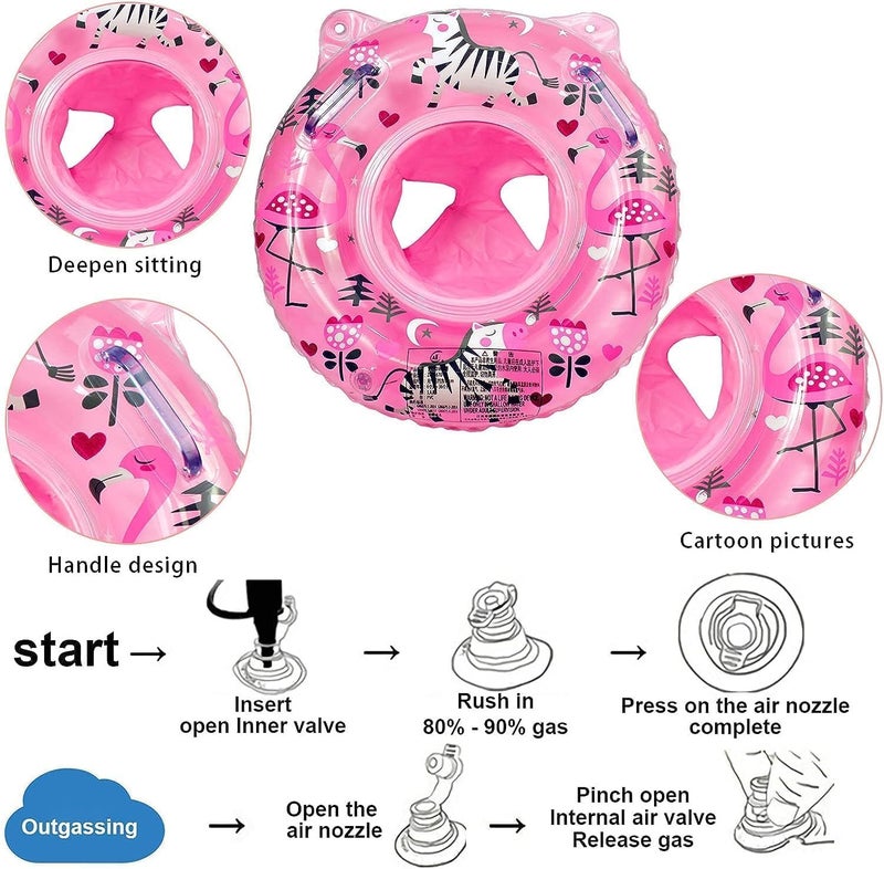 KASTWAVE Baby Swimming Float Ring,Baby Swimming Float,Baby Swimming Ring,Baby Swimming Float Ring Pool,Inflatable Swimming Ring with Float Seat for 6-48 Months Children. - Image 3