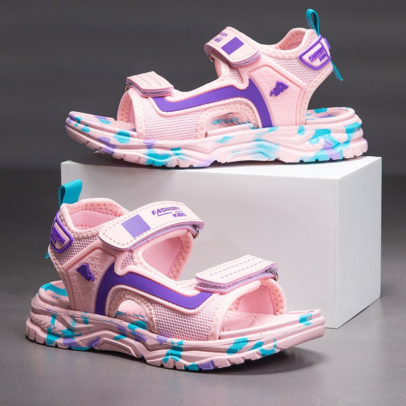 Boys Sandals Korean Fashionable Students Soft Sole Thick Bottom Non-Slip Waterproof Lightweight Girls' Trendy Beach Shoes - Image 5