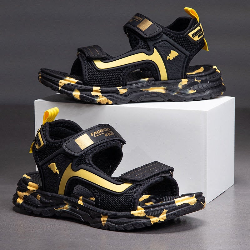 Boys Sandals Korean Fashionable Students Soft Sole Thick Bottom Non-Slip Waterproof Lightweight Girls' Trendy Beach Shoes - Image 4