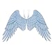 Himine NonWoven Fabric Festive Party Angel Wings Suitable for Men and Women Decorative Wings WhiteBlue - Image 3