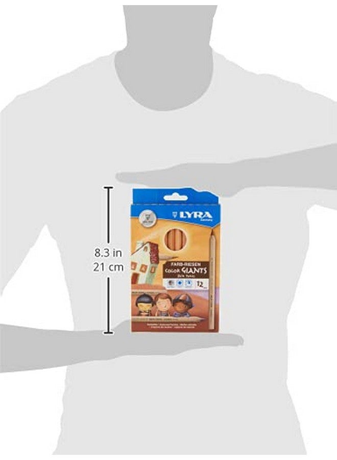 ليرا أقلام تلوين البشرة من Color-Giants - مجموعة من 12 قلم رصاص ملون بقطر 6.25 مم - أقلام رصاص عالية الصبغة لجميع الفنانين - مجموعة أقلام رصاص ملونة متينة للرسم والتلوين والمزيد - Image 3