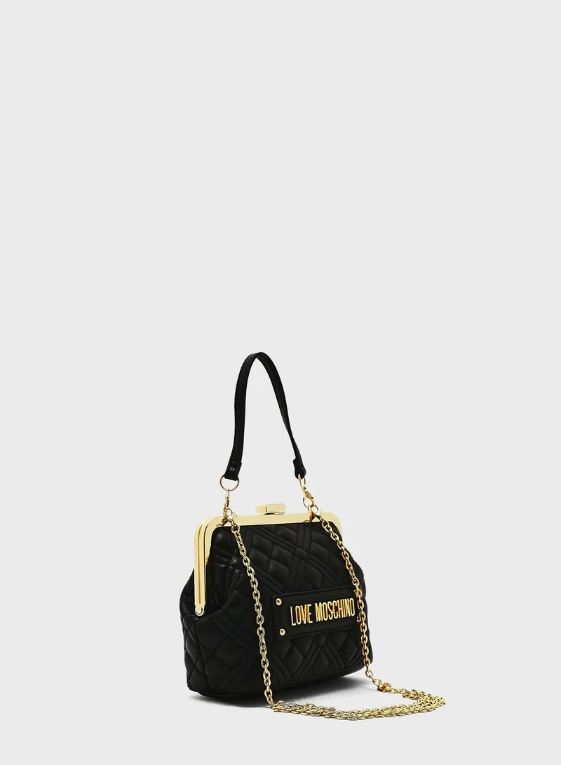 Love Moschino Quilted Chain Strap Crossbody Bag
