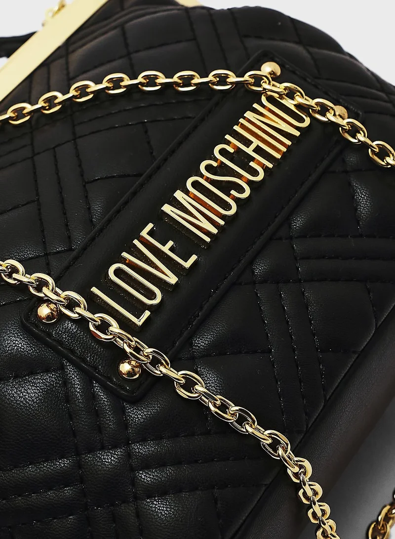 Love Moschino Quilted Chain Strap Crossbody Bag