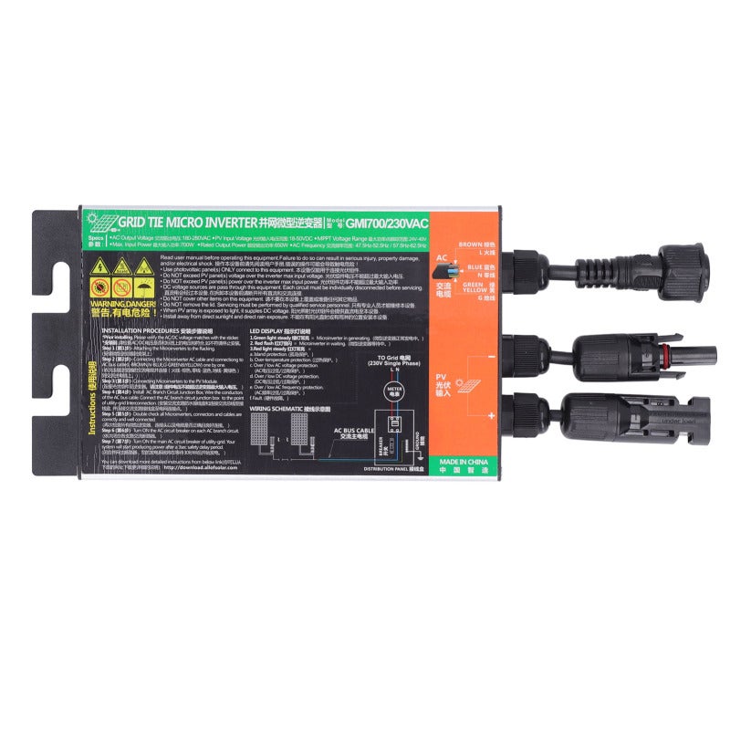 700W Solar Grid Tie Inverter High Conversion Rate MPPT Pure Sine Wave IP55 Waterproof 230V Solar Micro Inverter - Image 4