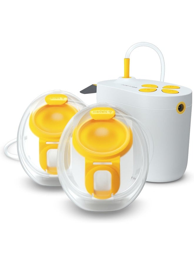 Medela مضخة ميديلا في نمط التوصيل، أكواب جمع قابلة للارتداء في حمالة الصدر، سهلة التنظيف، مضخة ثدي بأداء مستشفى - Image 1