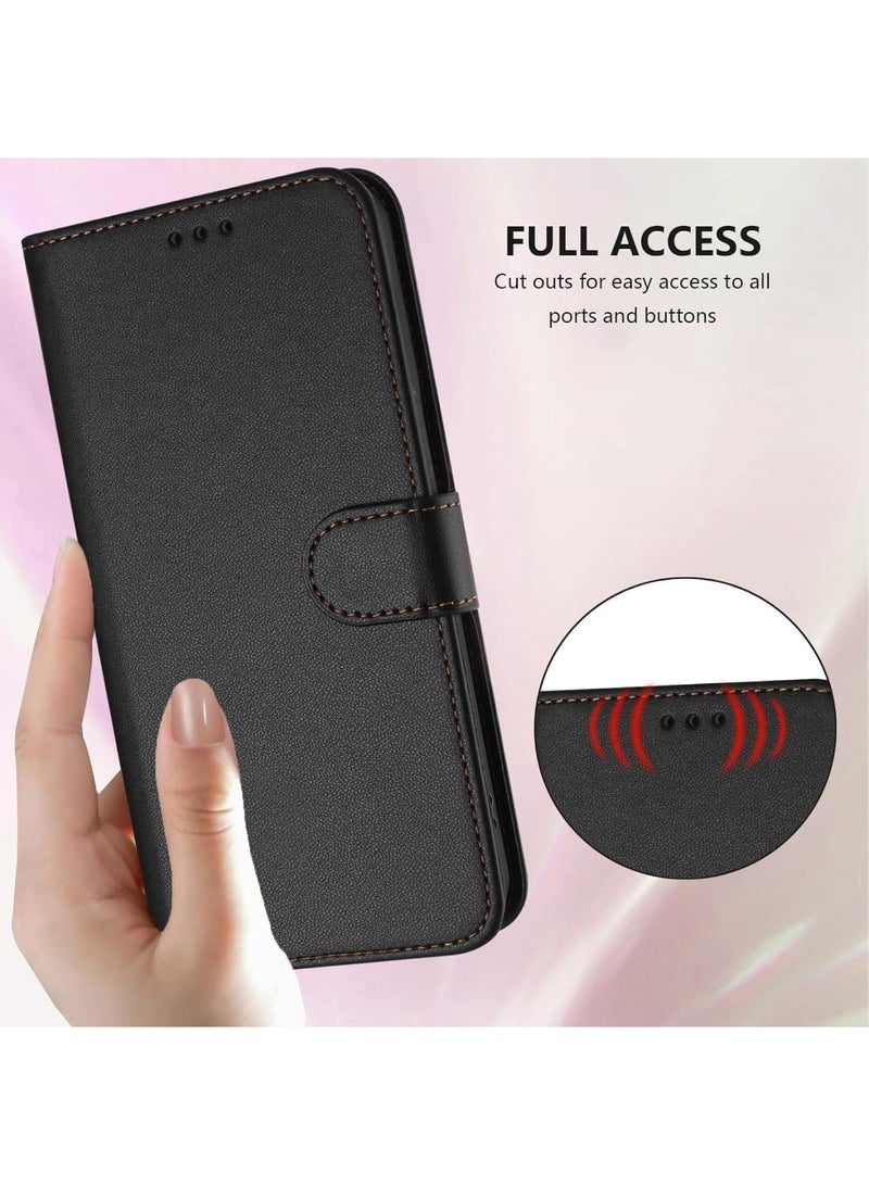 Adando Case Compatible with Honor 600/Honor 600 Pro 5G Cover with hand rope,Leather Flip Phone Case with 4 Card Slots.Magnetic Closure.Anti slip and fall (Black) - Image 5
