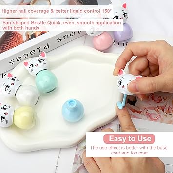 DAWRIS 6 Colors Nail Polish Sets for Girls Kids Nail Polish Kit WaterBased Peel Off Children NonToxic Baby Pink Blue Nail Varnish Sets Kids Makeup Set - Image 5