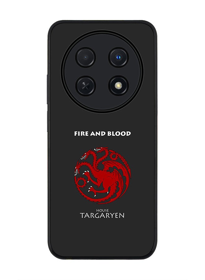 Stylizedd Rugged Black edge case for Huawei nova 12i 4G, Slim fit Soft Case Flexible Rubber Edges Anti Drop TPU Gel Thin Cover -  GOT House Targaryen - Image 1
