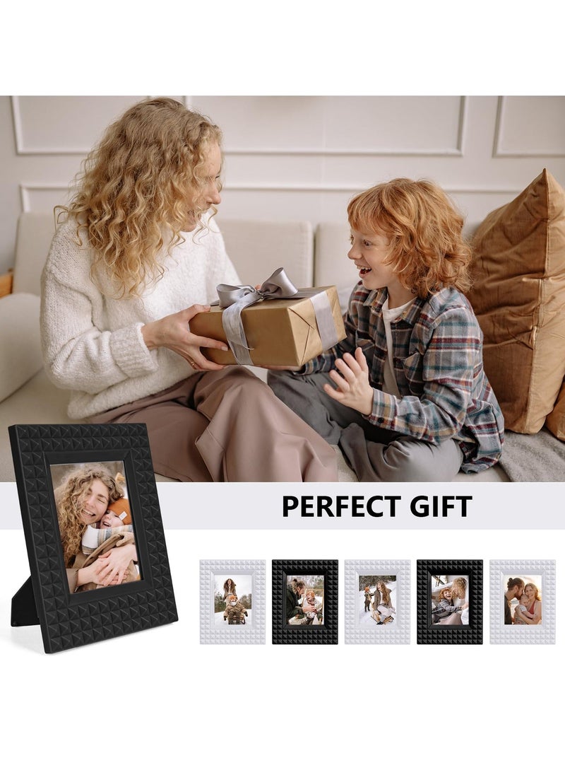 2x3 Photo Frame, 6 Pack Mini Plastic Picture Frame Compatible with Fujifilm Instax/Polaroid 2 x 3 inch Film, Photo Display Set For Fuji Instax Film Frame (Black + White)