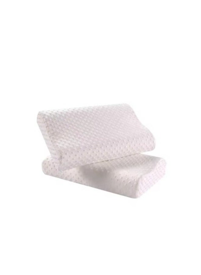 وسادة سرير من إسفنج الذاكرة للنوم، وسادة مريحة لدعم الرقبة لمن ينام على جانبه وظهره وبطنه، وسادة محيطية تقويمية لآلام الرقبة والكتف - Image 1