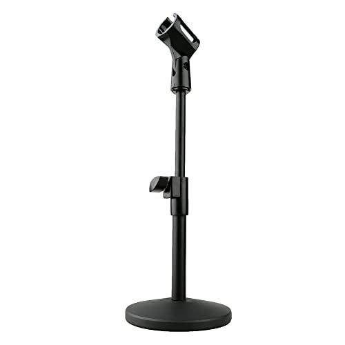 ZRAMO Desk Top Adjustable Stand for Retro Microphone Large Size Microphone, come with Two Clip (not Including any Mics) - Image 1