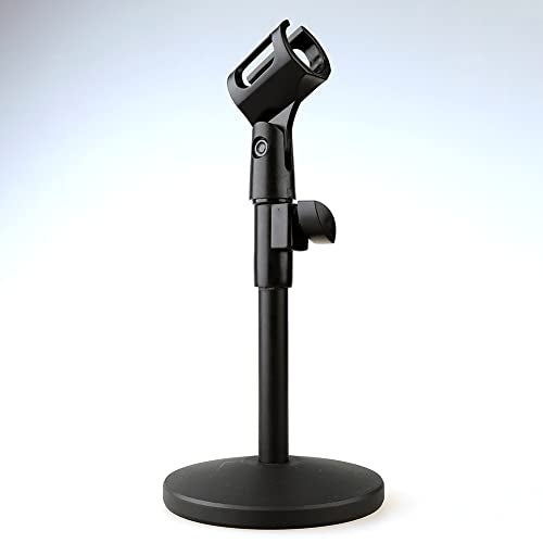 ZRAMO Desk Top Adjustable Stand for Retro Microphone Large Size Microphone, come with Two Clip (not Including any Mics) - Image 3