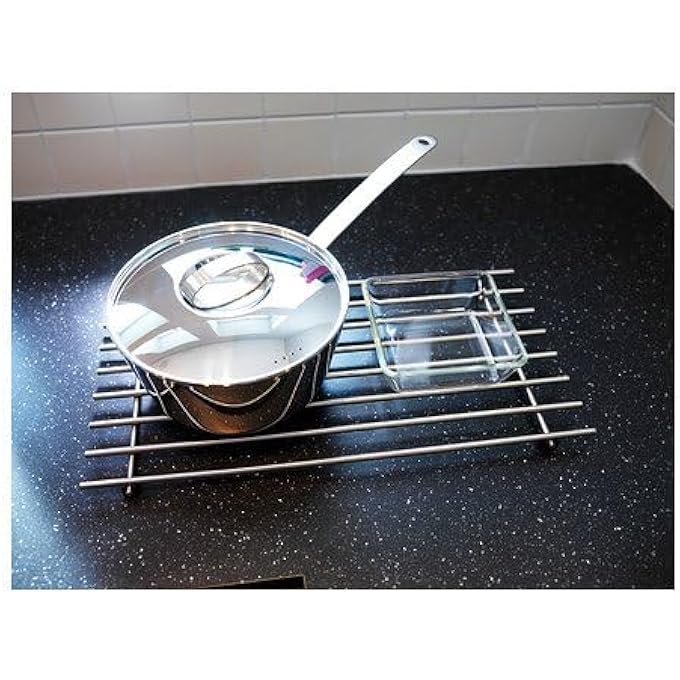 Verdi Lamplig Stainless Steel 50 Cm X 28 Cm Trivet With Plastic Anti Slip Feet - Image 4