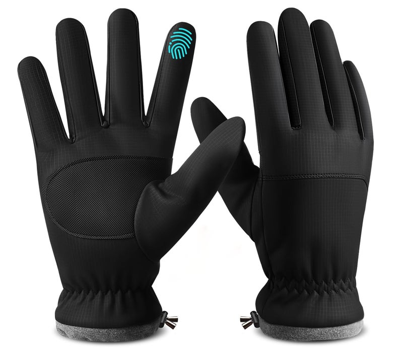 FEWTUR Winter Gloves for Women Running in Cold Weather - Touchscreen Gloves for Bike Hiking (Jet Black, X-Small) - Image 1