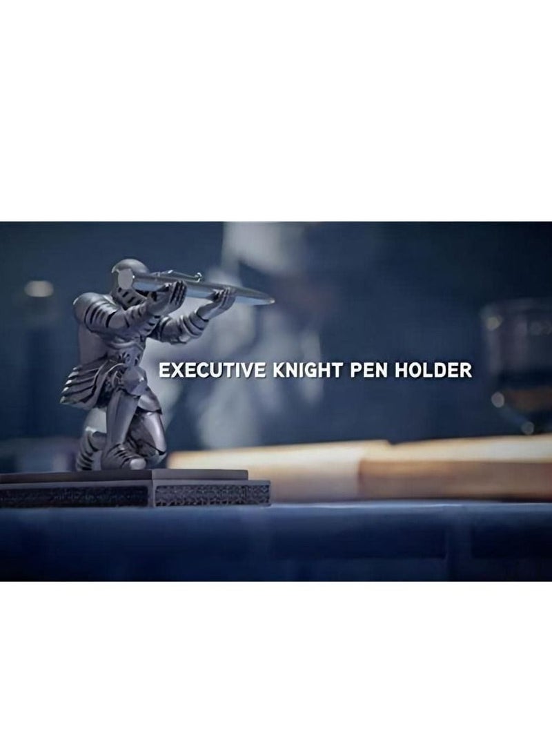 SYOSI Executive Knight Pen Holder Personalized decoration Desk Accessory Stationery organizer creative Pen Stand Decorative Gift for Office - Image 5