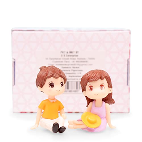 iDream Relaxing Couple Resin Showpiece Miniatures – Romantic Gifts for Boyfriend, Girlfriend, Husband, Wife – Decorative Figurine for Home Décor, Anniversary and Special Occasions (Yellow & Violet) - Image 5