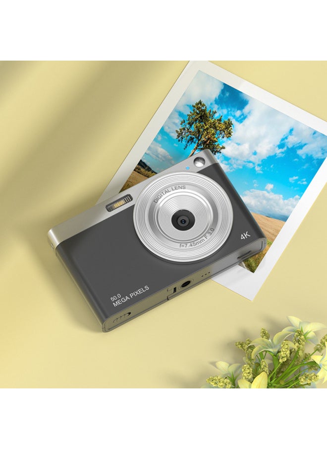 Generic 5000mp High-definition Ccd Mirrorless Camera 4k Video Recording Vintage Vlog Student Selfie Video Camera-Body Color:K20 Black  - Image 1