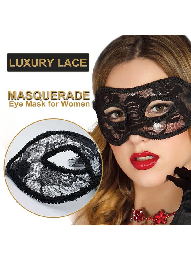 MYMENU Masquerade Mask for Couples Women Metal Rhinestone Venetian Party Evening Prom ball (Queen) - Image 4