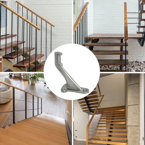 Miayaya 3 Pack Heavy Duty Handrail Stair Brackets Stainless Steel Staircase CorrosionResistant Hand Rail Bracket for Home or Office Stairways Corridors with Screws - Image 3