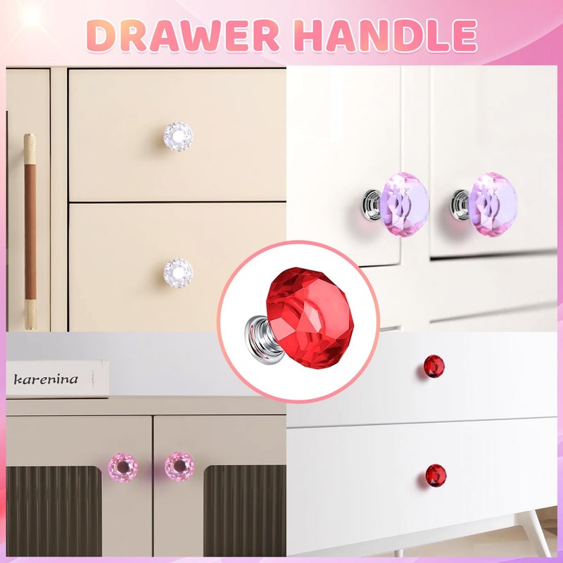 AIPRIDY Diy Fairy Wand Garden Beads Stakes Wands Kit Multiple Color Scheme European Beads Crystal Diamond Tops And 12 Or 10 Inch Threaded Rods Stainless Steel Stakes With Diamond Toppe(Pink+Rose+Red+White) - Image 5