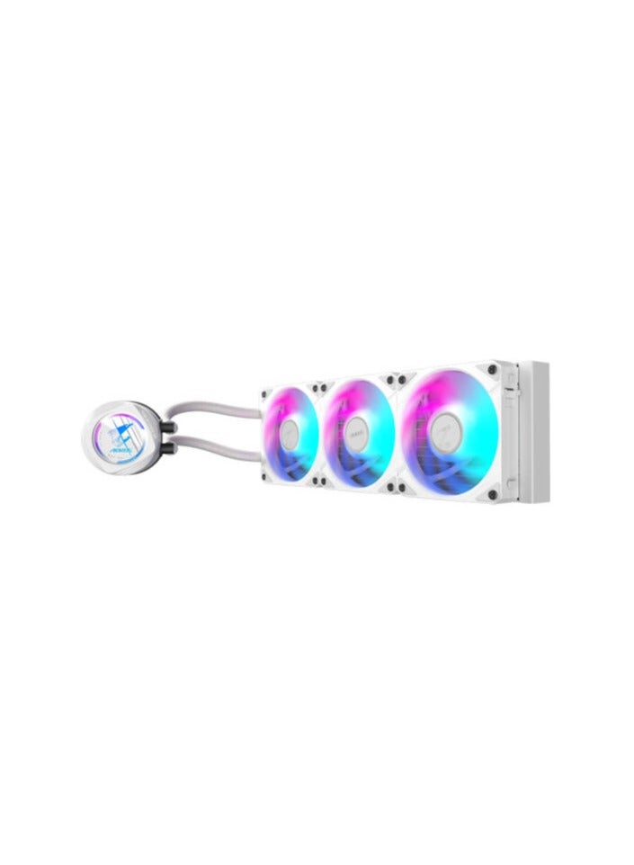 جيجابايت مبرد وحدة المعالجة المركزية السائل AORUS WATERFORCE II 360 ICE ARGB، راديتر 360 مم، 3 مراوح ARGB EZ-Chain بحجم 120 مم، كتلة مضخة قابلة للدوران 330°، دعم Intel LGA 1700/1200 و AMD AM5/AM4، تحكم في مروحة المضخة PWM، مزامنة RGB مع GCC | GP-AORUS WATERFORCE II 360I - Image 3
