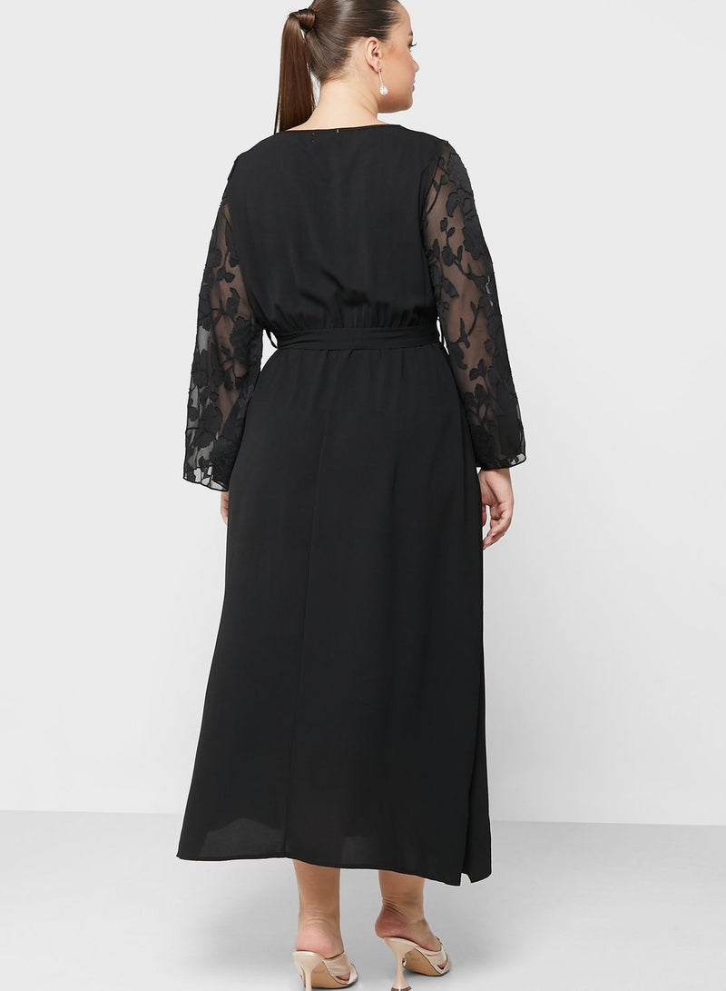 Ella Plus Floral Sleeve Maxi Dress  - Image 2