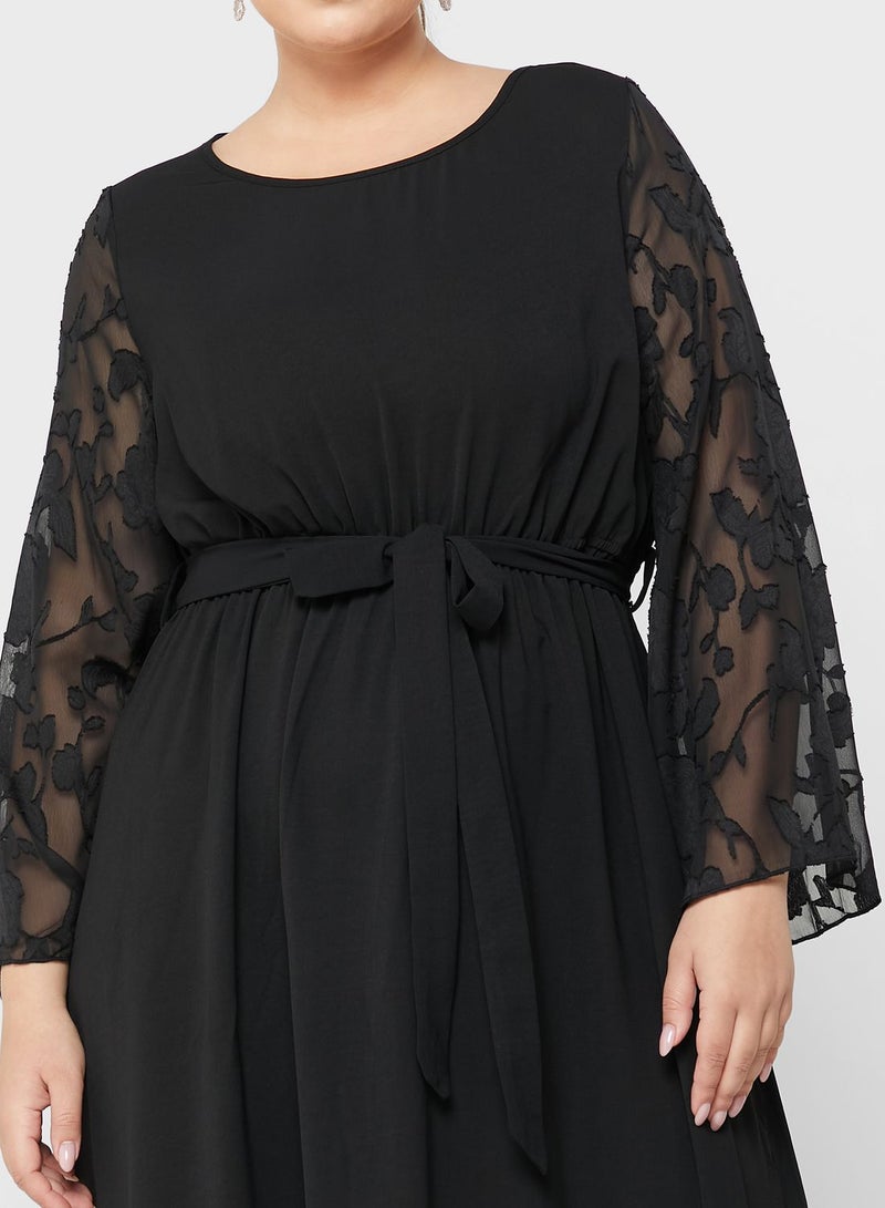 Ella Plus Floral Sleeve Maxi Dress  - Image 3