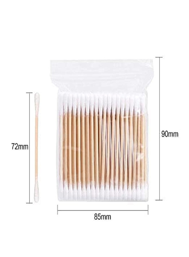 GNR Wooden Buds Double Head Tips Stick Natural Pure Bamboo Cotton Swabs Ear Cleaning Buds - 250 Pcs - Image 3
