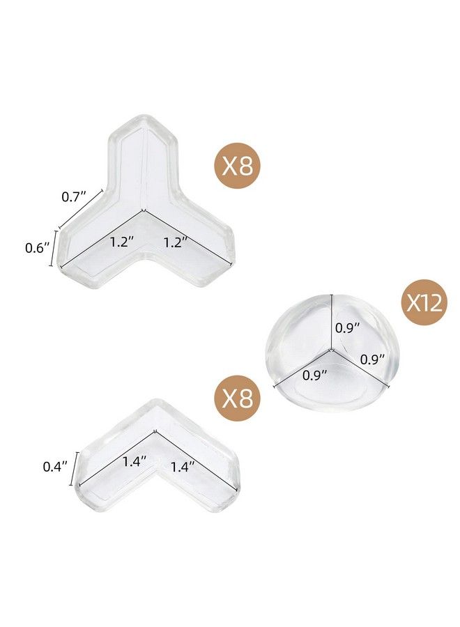 LoveBB 28 Pcs Clear Corner Protector L T Round Shape Corner Guards & Bumpers To Cover Sharp Furniture & Table Edges For Baby Kid Toddler Safety - Image 4