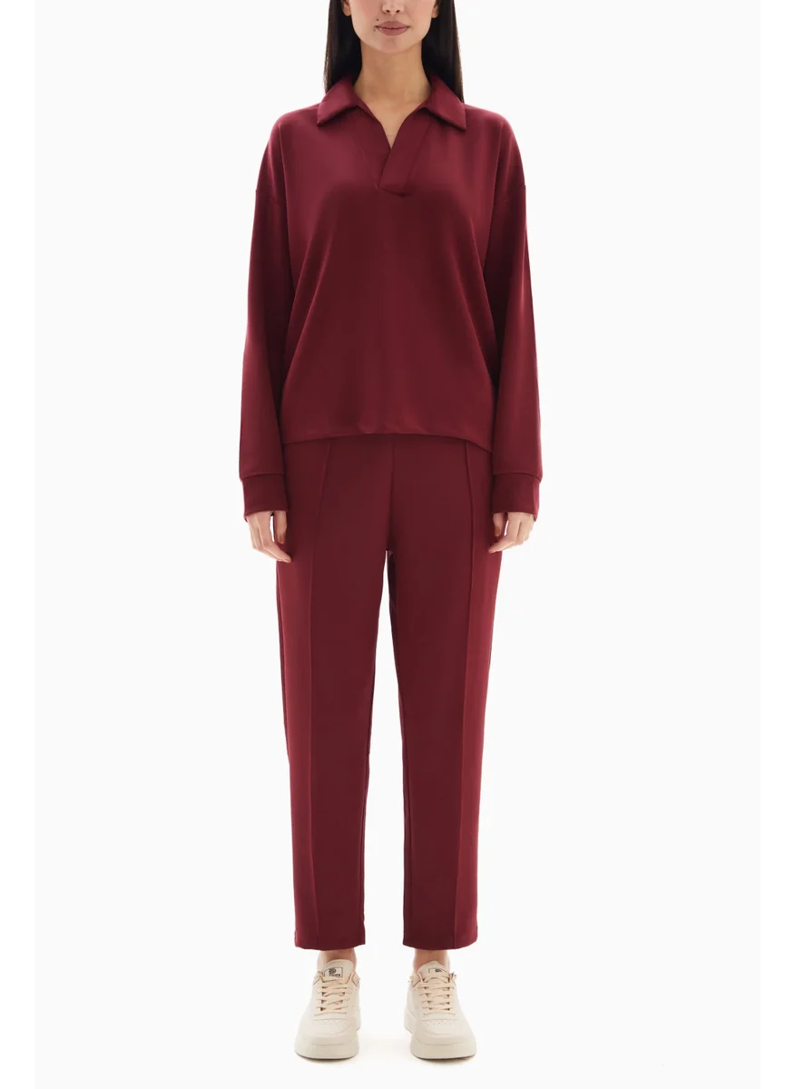 Wecre8 Maroon Soft Set of Top and Trousers By WECRE8