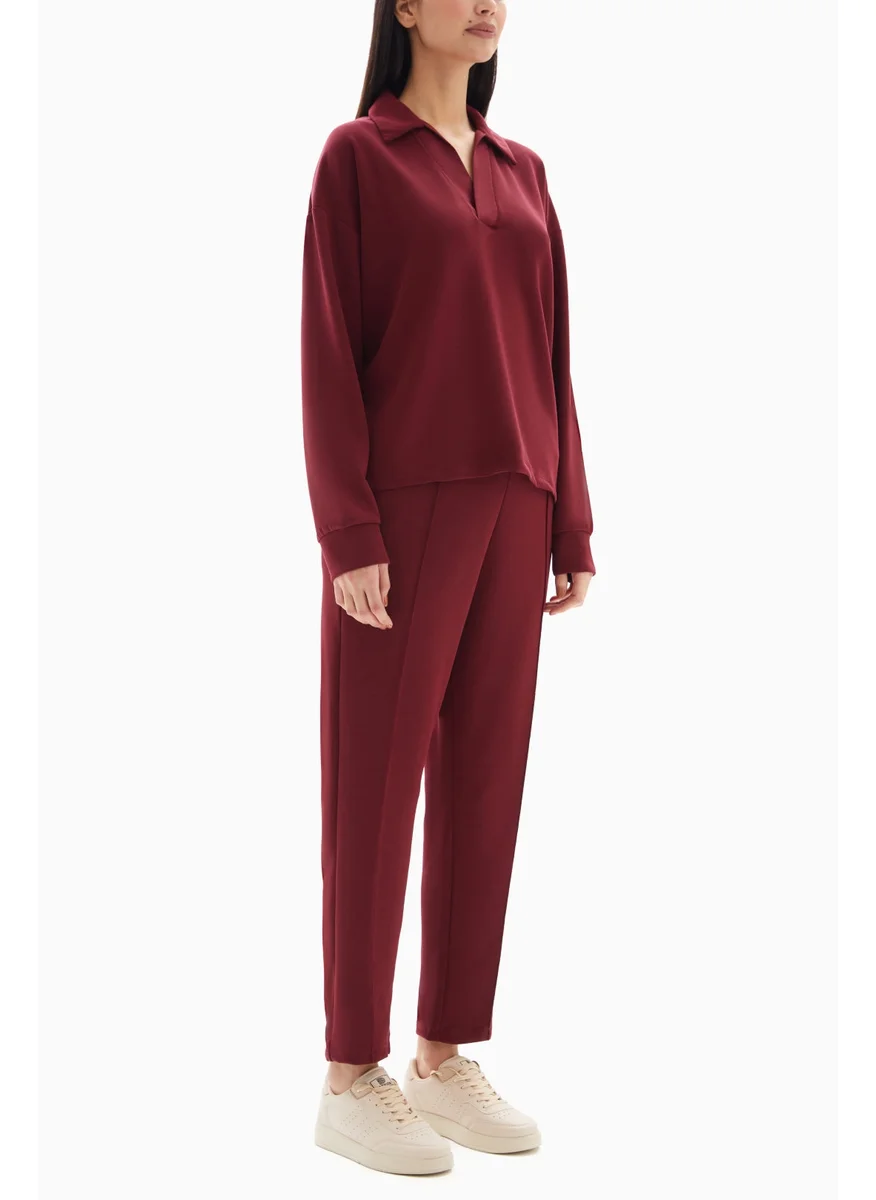 Wecre8 Maroon Soft Set of Top and Trousers By WECRE8