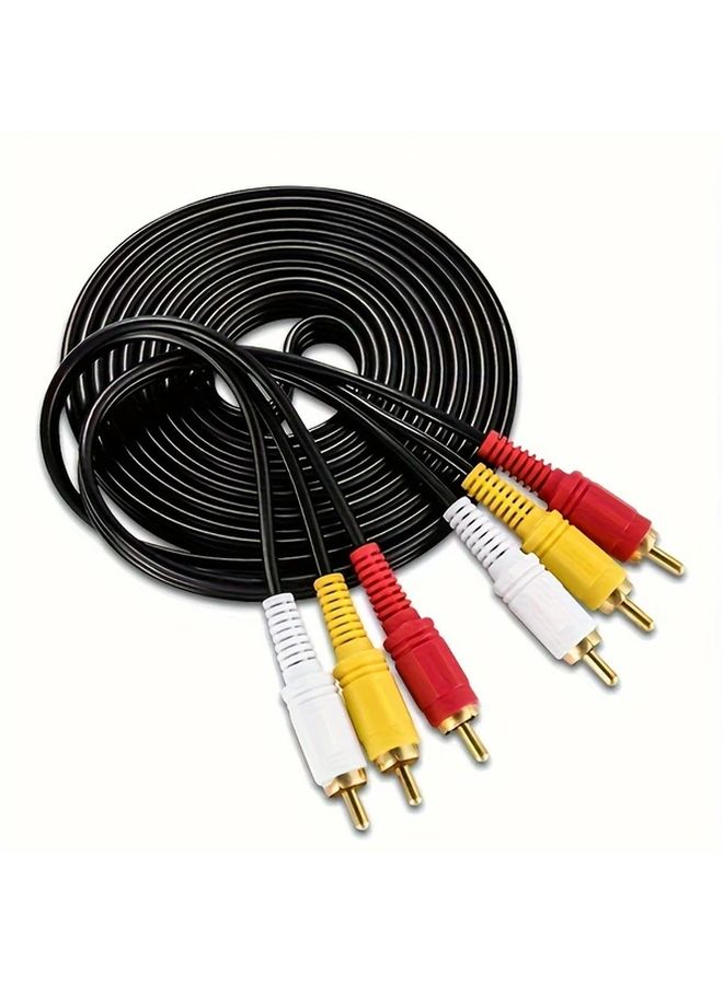 كابل AV مركب من الأكسجين الخالي من النحاس 3 RCA إلى 3 RCA ذكر إلى ذكر 194.88 بوصة - Image 3