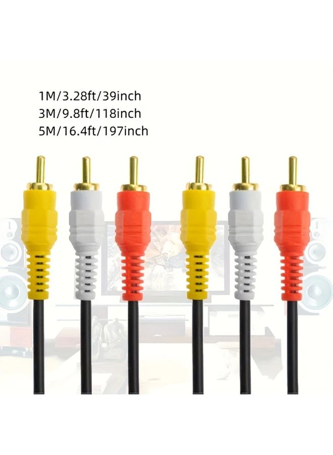 كابل AV مركب من الأكسجين الخالي من النحاس 3 RCA إلى 3 RCA ذكر إلى ذكر 194.88 بوصة - Image 2
