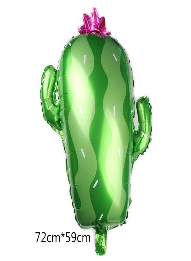 سوتشات بالونات سوتشات كاكتوس مصنوعة من رقائق المايلر على شكل صبار لتزيين حفلات أعياد الميلاد، مستلزمات ديكور حفلات بطابع نهائي مكسيكي، 3 قطع - Image 2