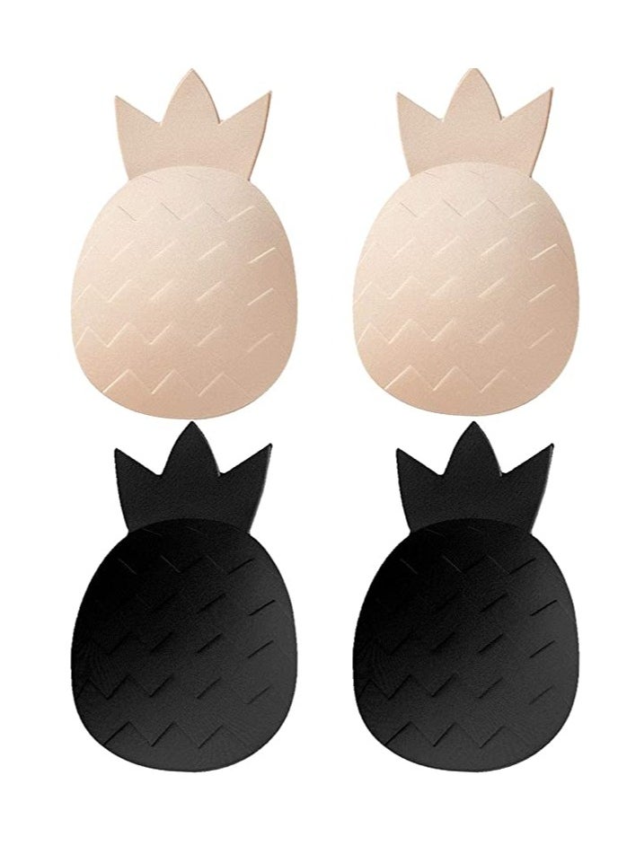Excefore Nipple Covers For Women, Ultra Thin Reusable Silicone Nipple Covers, Alternative to a strapless Bra, Pasties for Women, Reusable, Sticky Breast Pasties Petals (2 Pairs)  - Image 1