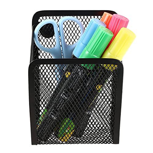 Sanpaint Magnetic Pencil Holder,Mesh Stainless Steel Pen Basket, Metal Writing Utensil Storage Organizer for Whiteboard,Blackboard,Kitchen, Locker, Home, or Office - Image 5