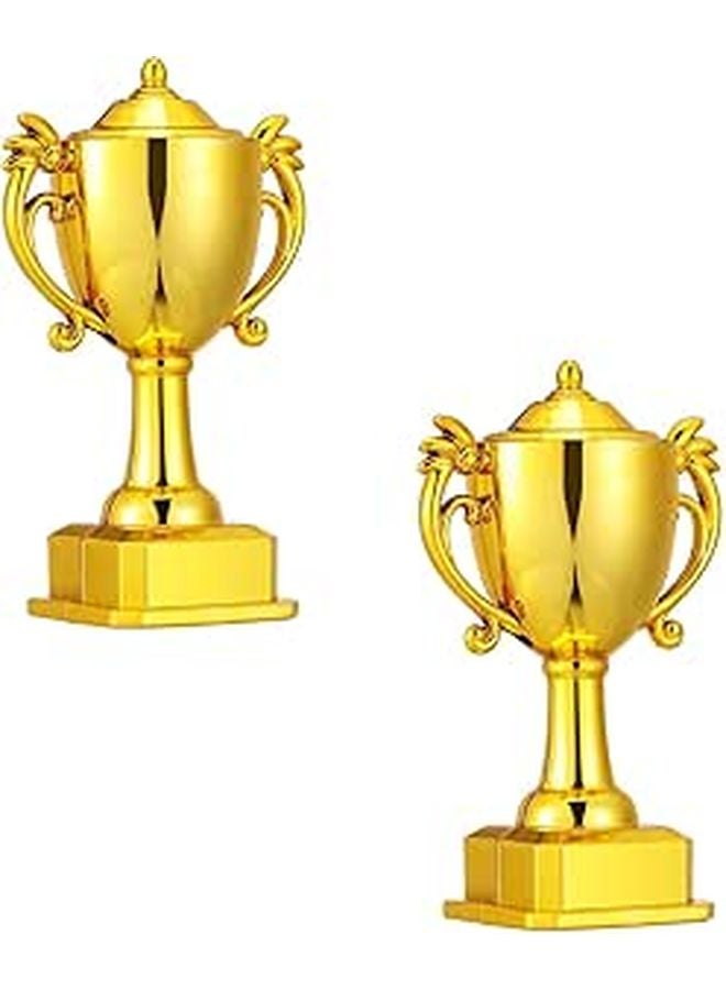 Basketball Cake Toppers Set Mini Trophy Decorations 4pcs Non Edible Sports Party Supplies - Image 1