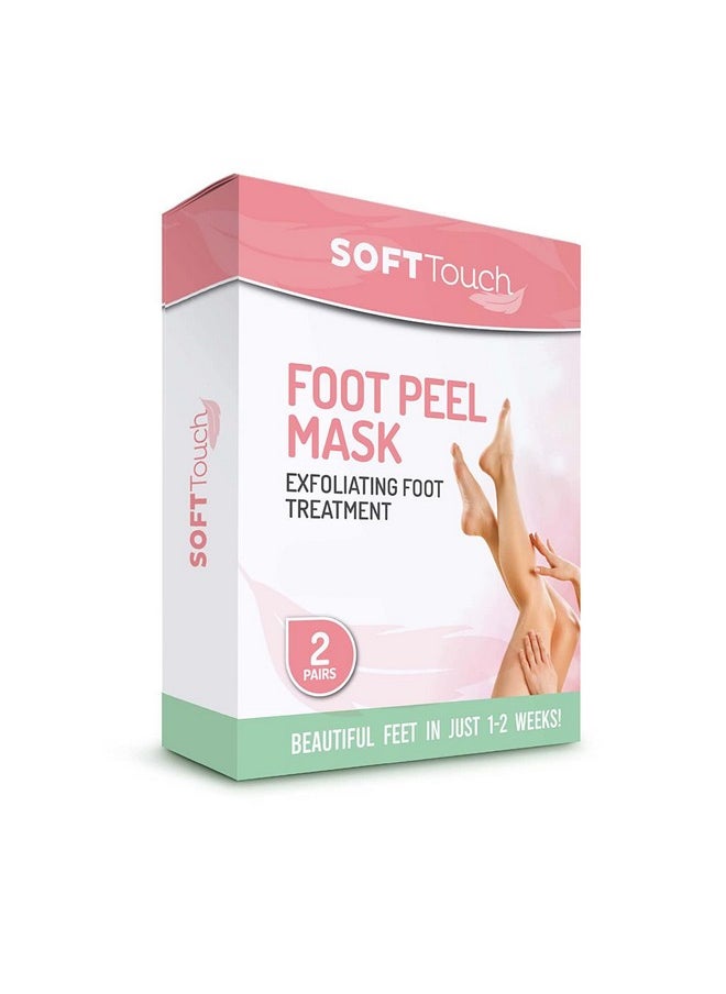Soft Touch Soft Touch Foot Peel Mask - Pack of 2 Feet Peeling Masks for Dry, Cracked Heels & Calluses - Exfoliating Foot Mask Peel for Baby Soft Skin (Original)  - Image 1
