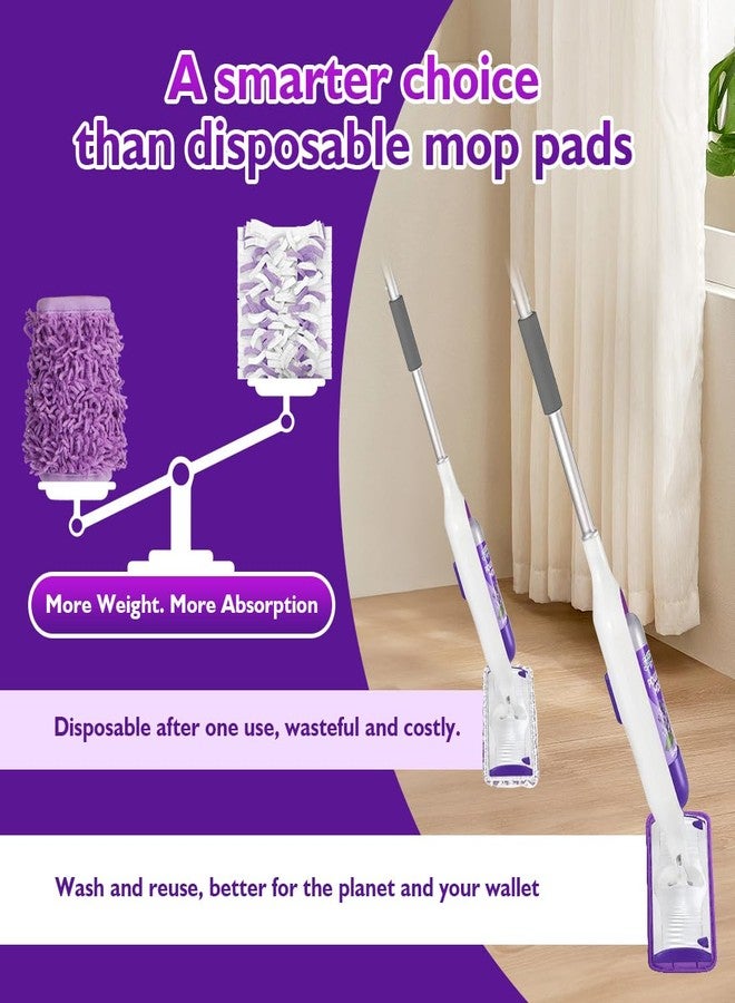 UNIMADE Reusable Mop Pads for Swiffer PowerMop, 8 Pack Microfiber Mop Pad Refill with Scrubber Strips for 13''-15'' SprayMop, Washable Mop Pads Use for Most Floor Types, Designed for Pets - Multicolor - Image 4