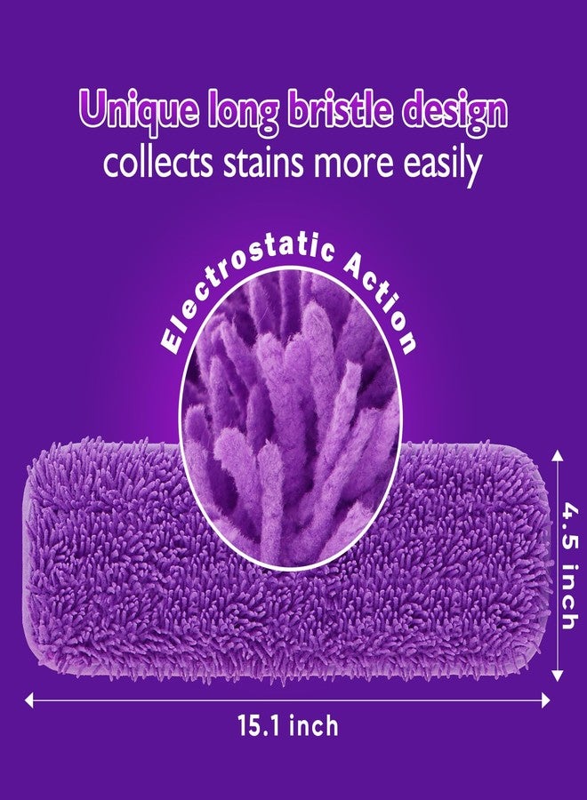 UNIMADE Reusable Mop Pads for Swiffer PowerMop, 8 Pack Microfiber Mop Pad Refill with Scrubber Strips for 13''-15'' SprayMop, Washable Mop Pads Use for Most Floor Types, Designed for Pets - Multicolor - Image 3