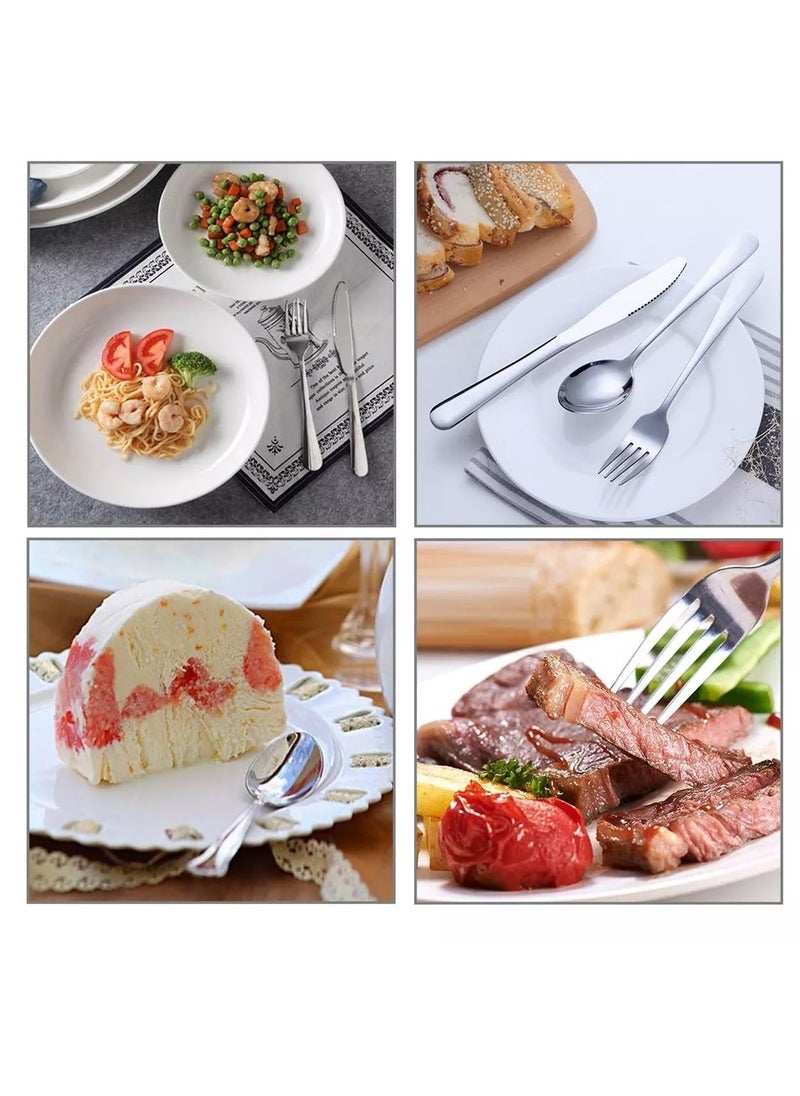 Generic - A set of stainless steel tableware that can accommodate 6 people, consisting of 30 pieces - including knives, forks, spoons, and spoons - with an elegant, durable, and easy to clean design, perfect for any special occasion or daily use. This high-quality stainless steel tableware set is designed to turn every meal into a unique experience. This set consists of 30 carefully designed pieces that can meet the needs of up to 6 people, including knives, forks, spoons, and spoons, all of which are necessary to enjoy a complete and delicious meal. The elegant design of these tableware complements any table, while their sturdy structure ensures that they remain in perfect condition for a period of time. In addition, they are easy to clean and suitable for dishwashers, making them a practical and complex choice for daily use and special occasions. Very suitable for family dinner, elegant dinner - Image 1
