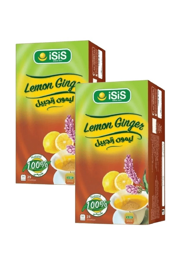 إيزيس قطعتين من مشروب ليمون زنجبيل( 25 ظرف ) - Image 1